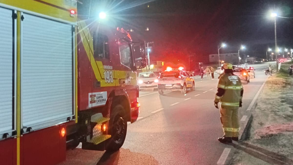 Motociclista fica ferido em colisão na SC-436 em Laguna