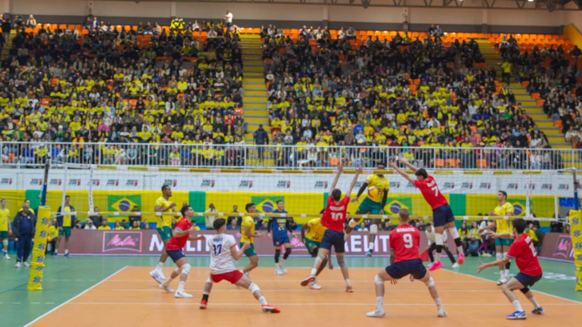 São José recebe último amistoso entre Brasil e Chile no voleibol masculino