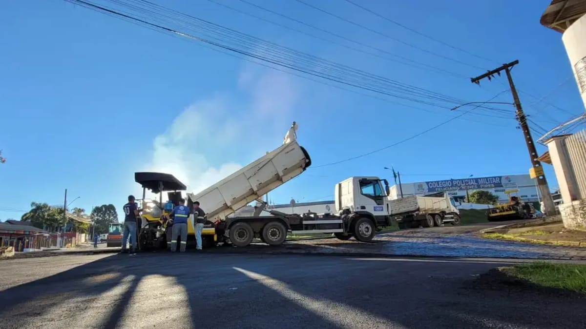 Prefeitura de Lages intensifica asfaltamento em ponto estratégico da cidade