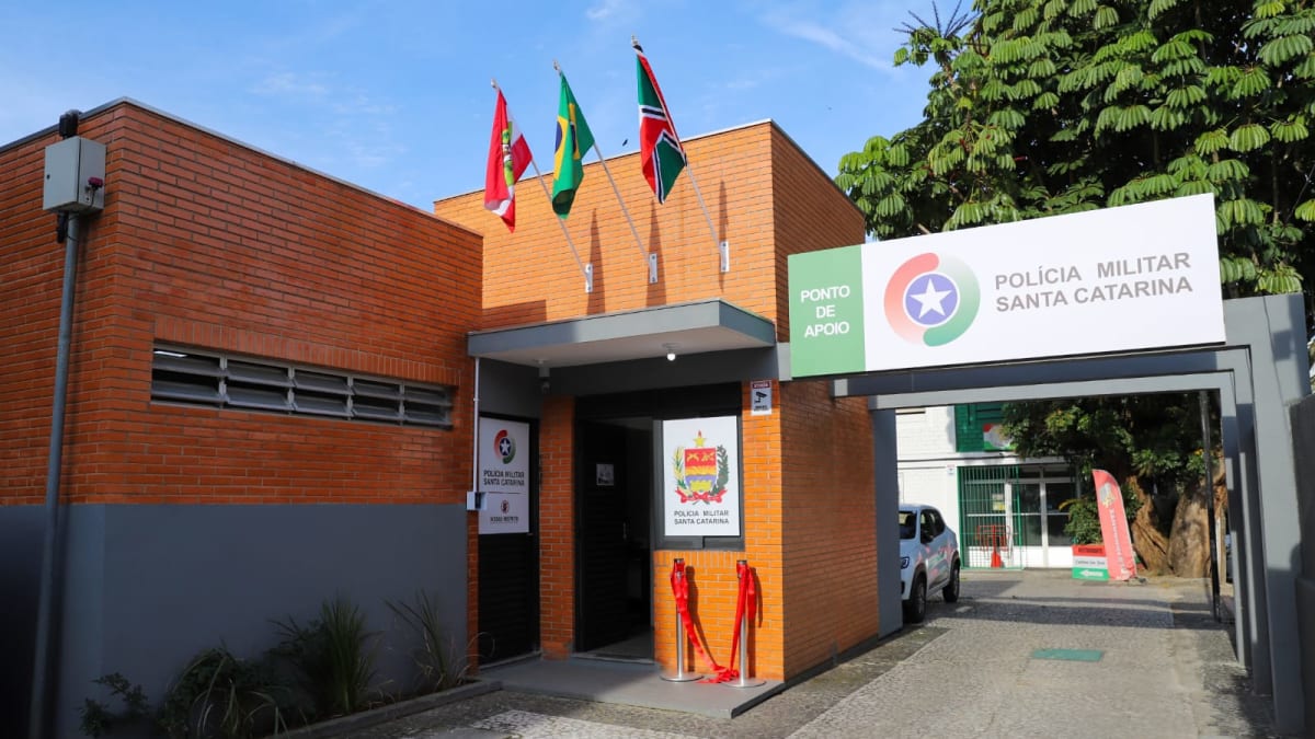 Polícia Militar inaugura novo ponto de apoio na Praça Nereu Ramos, Criciúma