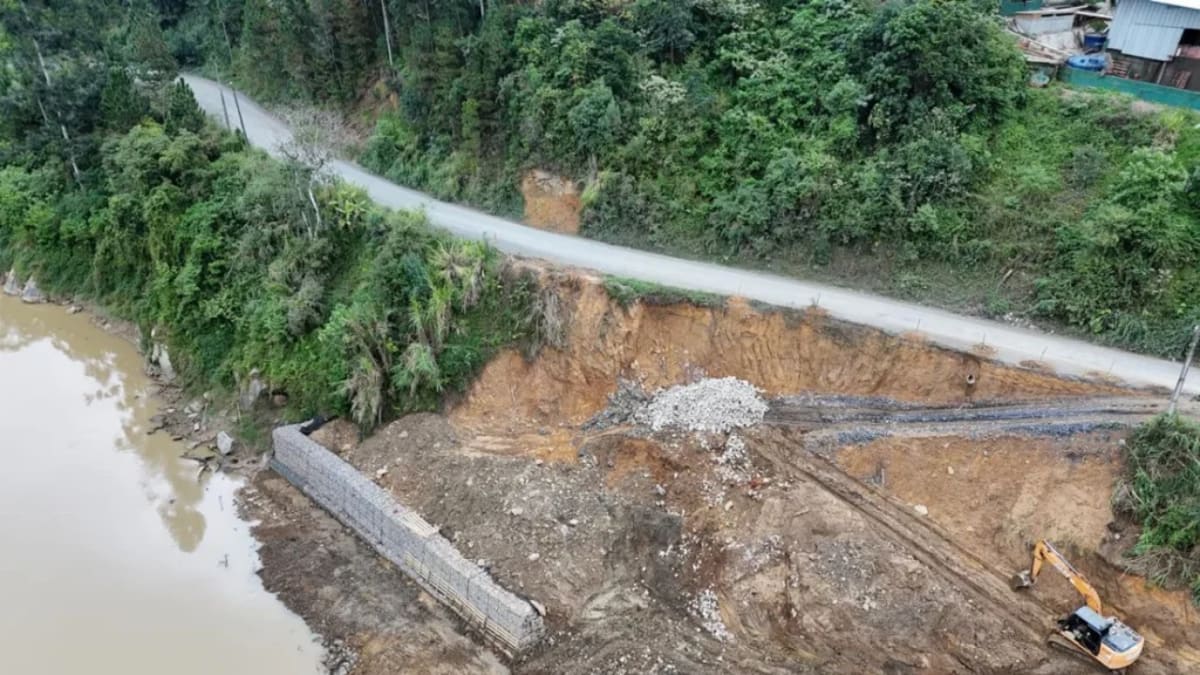 Obras interditam trecho da Estrada Geral Bom Fim em Rio do Sul