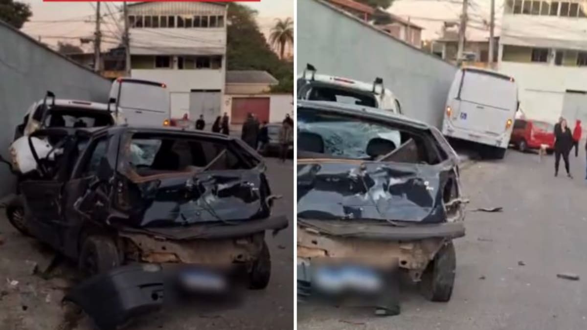 Homem é preso após furtar micro-ônibus e causar múltiplas colisões em Betim