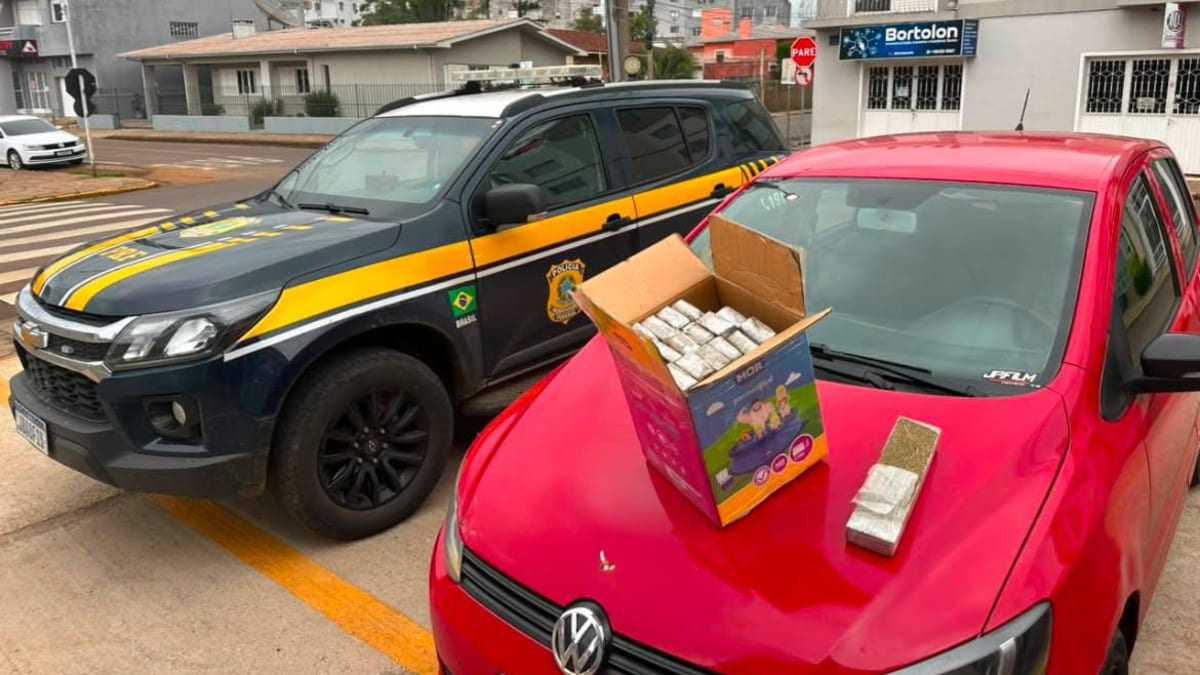 Polícia apreende quase 15 quilos de maconha em carro na BR-116