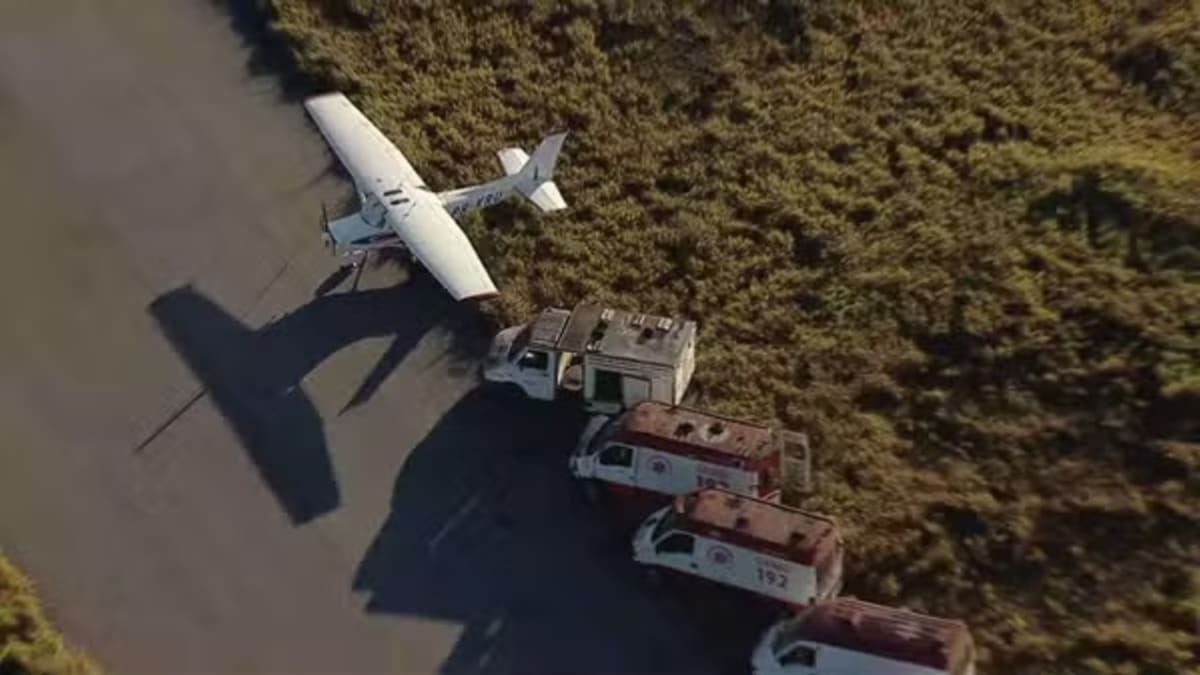 Avião realiza pouso forçado no antigo Aeroporto Carlos Prates em Belo Horizonte