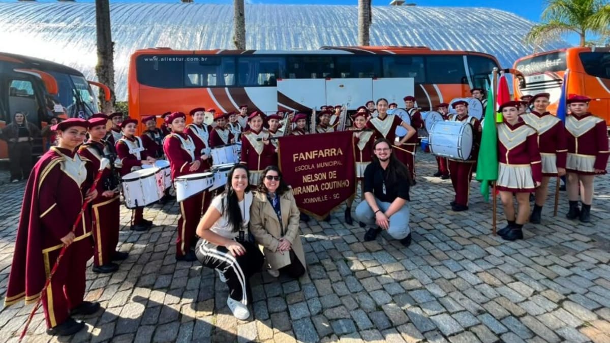 Escolas municipais de Joinville se destacam em concurso estadual de bandas e fanfarras