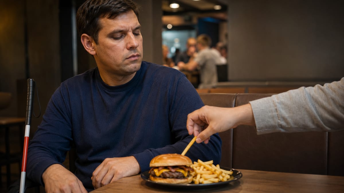 Pessoa com deficiência visual denuncia desrespeito em restaurante de Criciúma