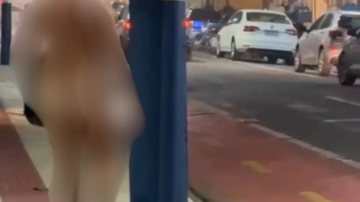 Homem é flagrado andando apenas de meias e tênis em via pública de Santa Catarina
