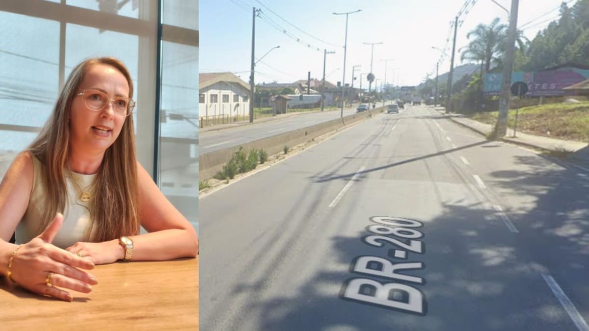 Vereadora de Guaramirim pede limpeza das canaletas na BR-280