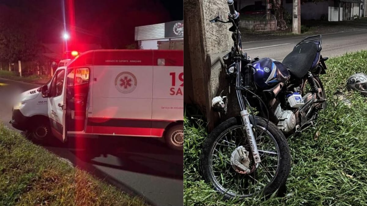 Dois homens morrem após moto bater em poste em São Miguel do Oeste