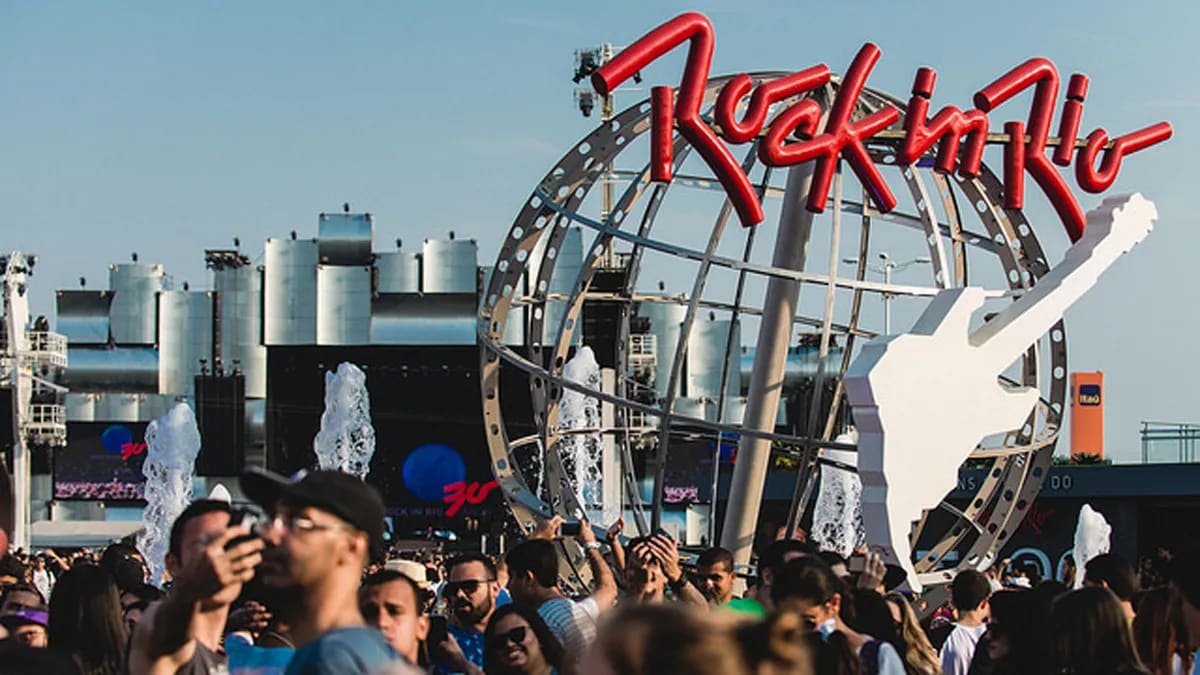 Ventania danifica estrutura do Palco Favela na Cidade do Rock, no Rio