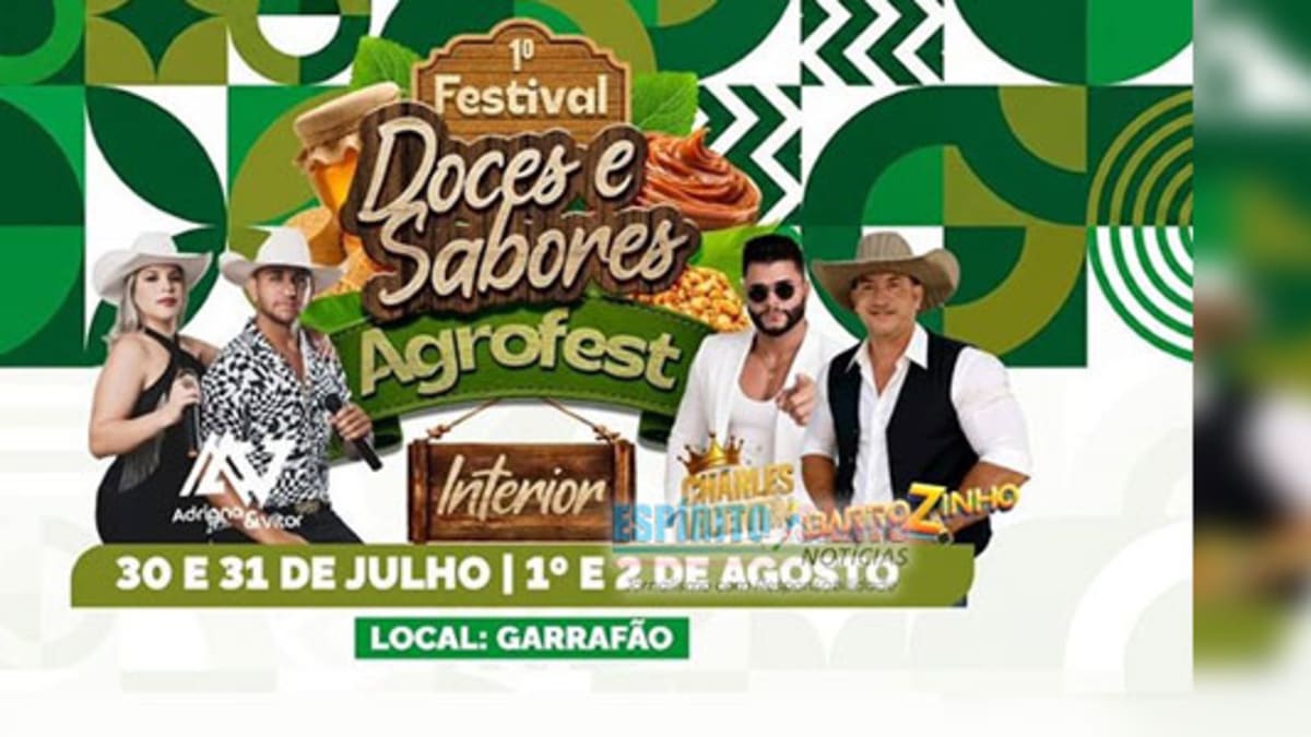 1º Festival Doces e Sabores Agrofest Interior reúne produtores rurais com programação diversificada em Garrafão