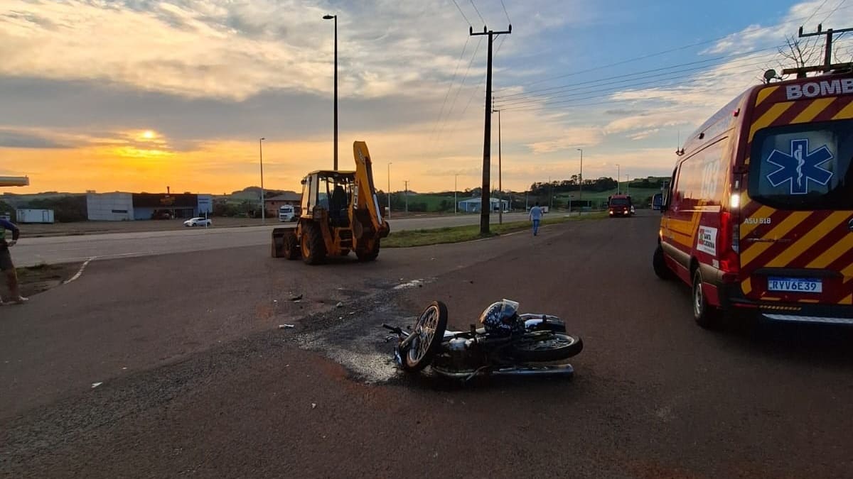 Motociclista fica gravemente ferido após colisão em São José do Cedro