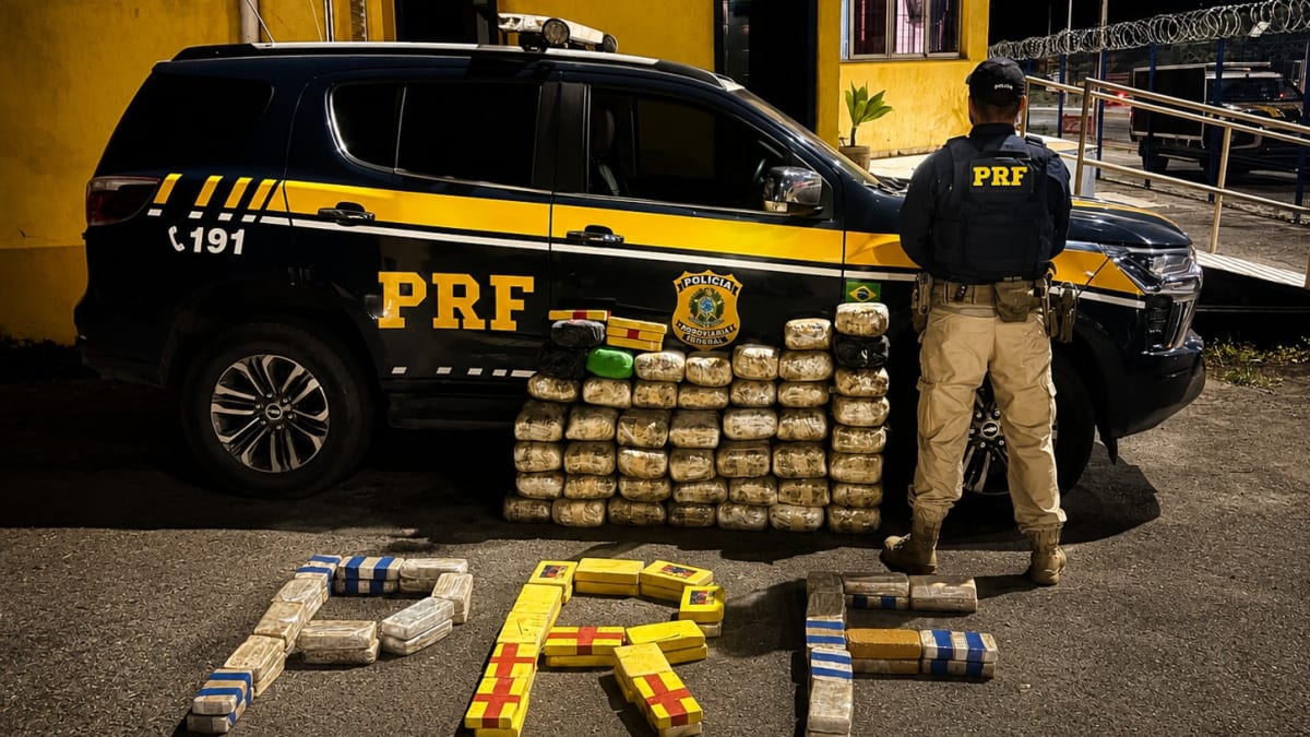 PRF apreende 110 quilos de drogas em caminhão na BR-381 em Sabará