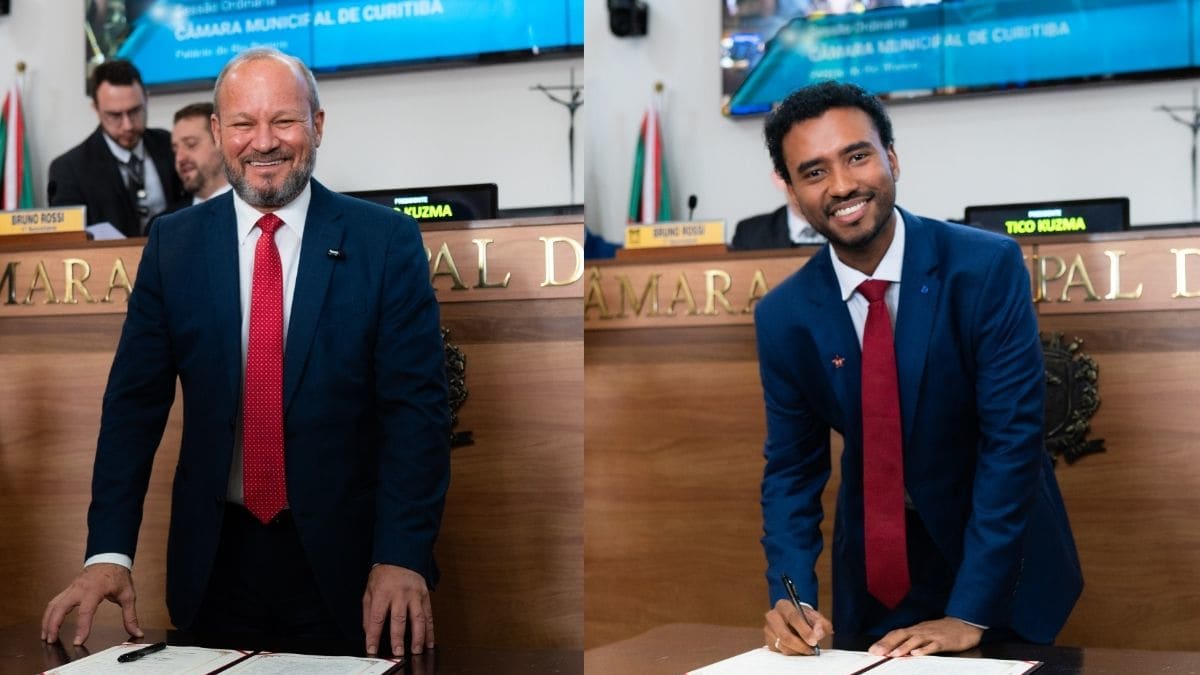 Dalton Borba e Matteus Henrique são empossados vereadores em Curitiba após retotalização de votos
