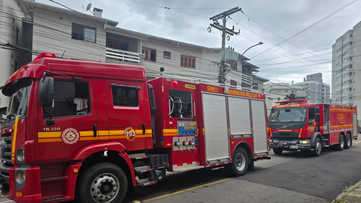 Princípio de incêndio mobiliza Corpo de Bombeiros em apartamento de Bento Gonçalves
