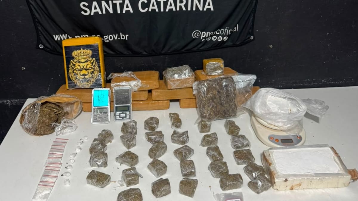 Polícia apreende quase 7 quilos de drogas em kitnet usada para armazenamento em Santa Catarina