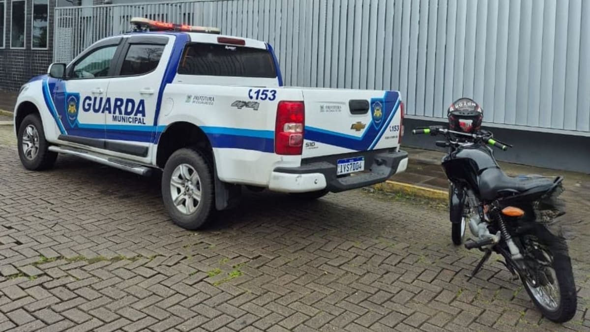 Guarda Municipal recupera motocicleta furtada em Caxias do Sul com auxílio do cercamento eletrônico