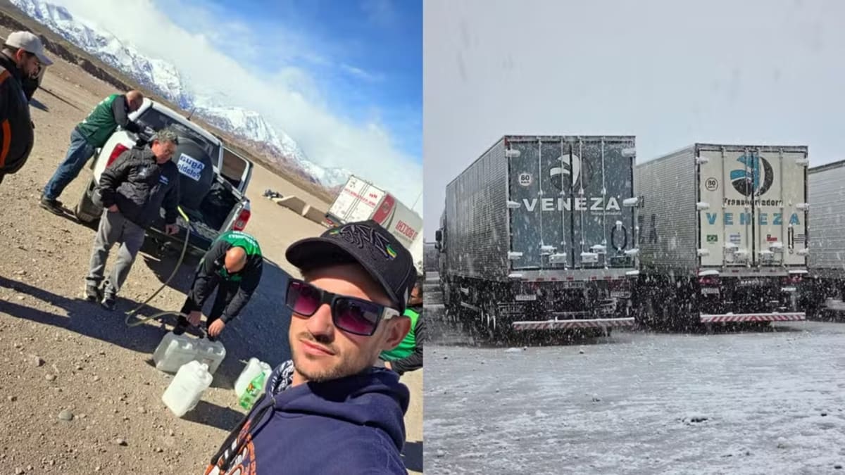 Caminhoneiro de Sombrio está preso na Argentina após nevasca nos Andes