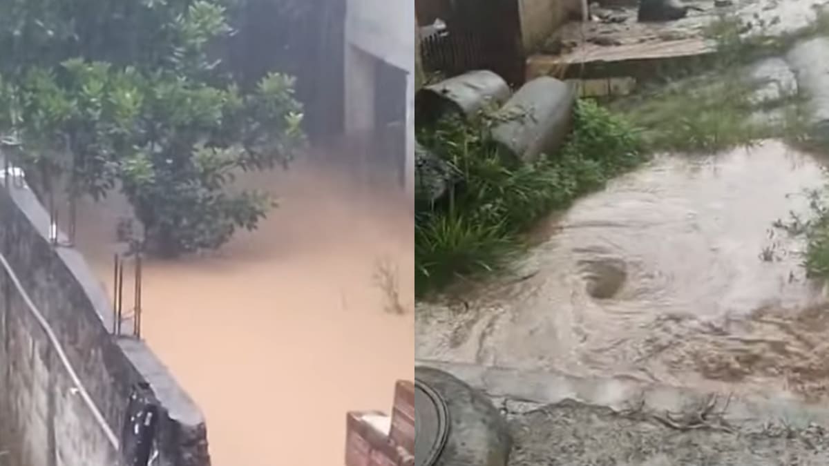 Moradores da Rua da Castanheira, em Colombo, enfrentam alagamentos frequentes durante chuvas