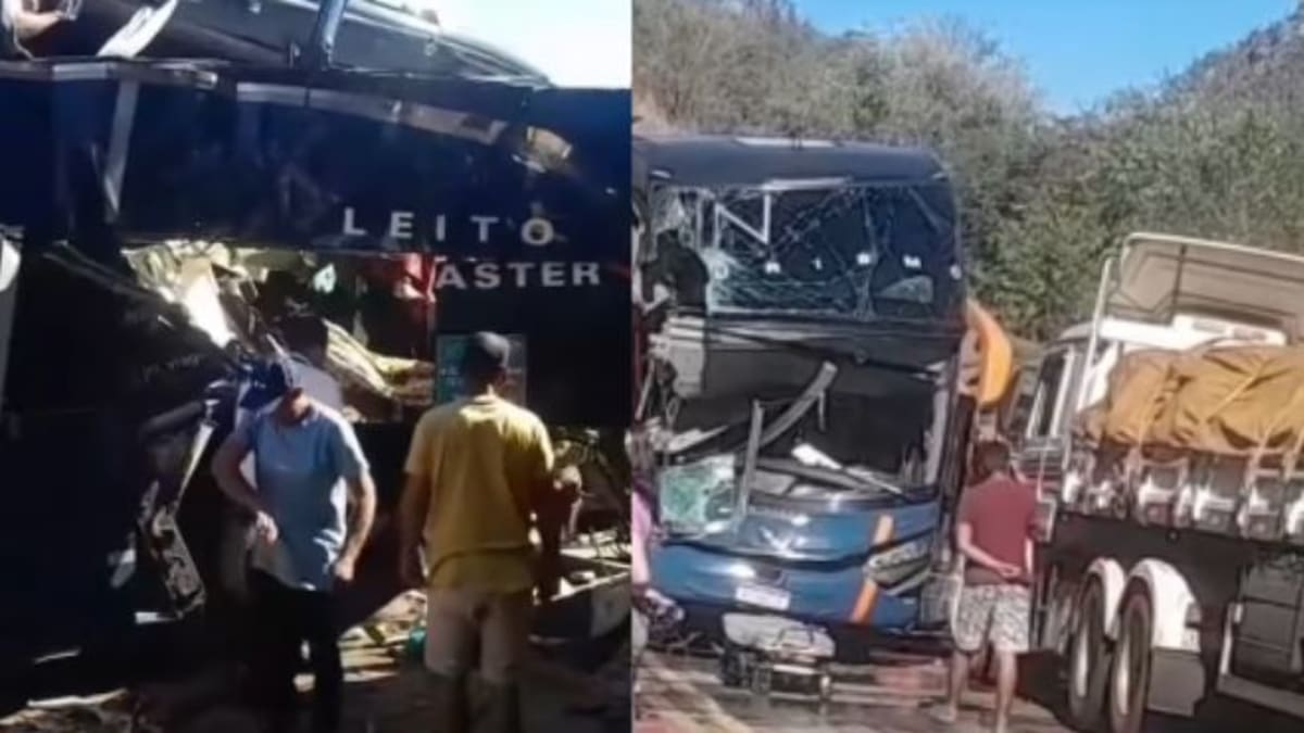 Acidente entre ônibus e caminhão na BR-259 em Governador Valadares deixa duas mortes e cerca de 20 feridos