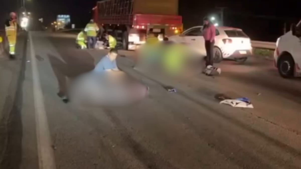 Acidente entre motocicletas deixa uma pessoa gravemente ferida em rodovia de Santa Catarina