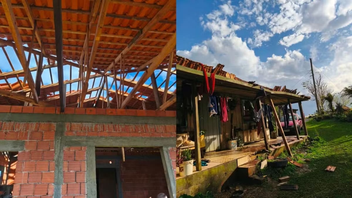 Defesa Civil investiga possível tornado que causou estragos em Itaiópolis