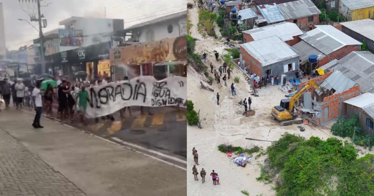 Protesto marca demolição de imóveis irregulares em Florianópolis